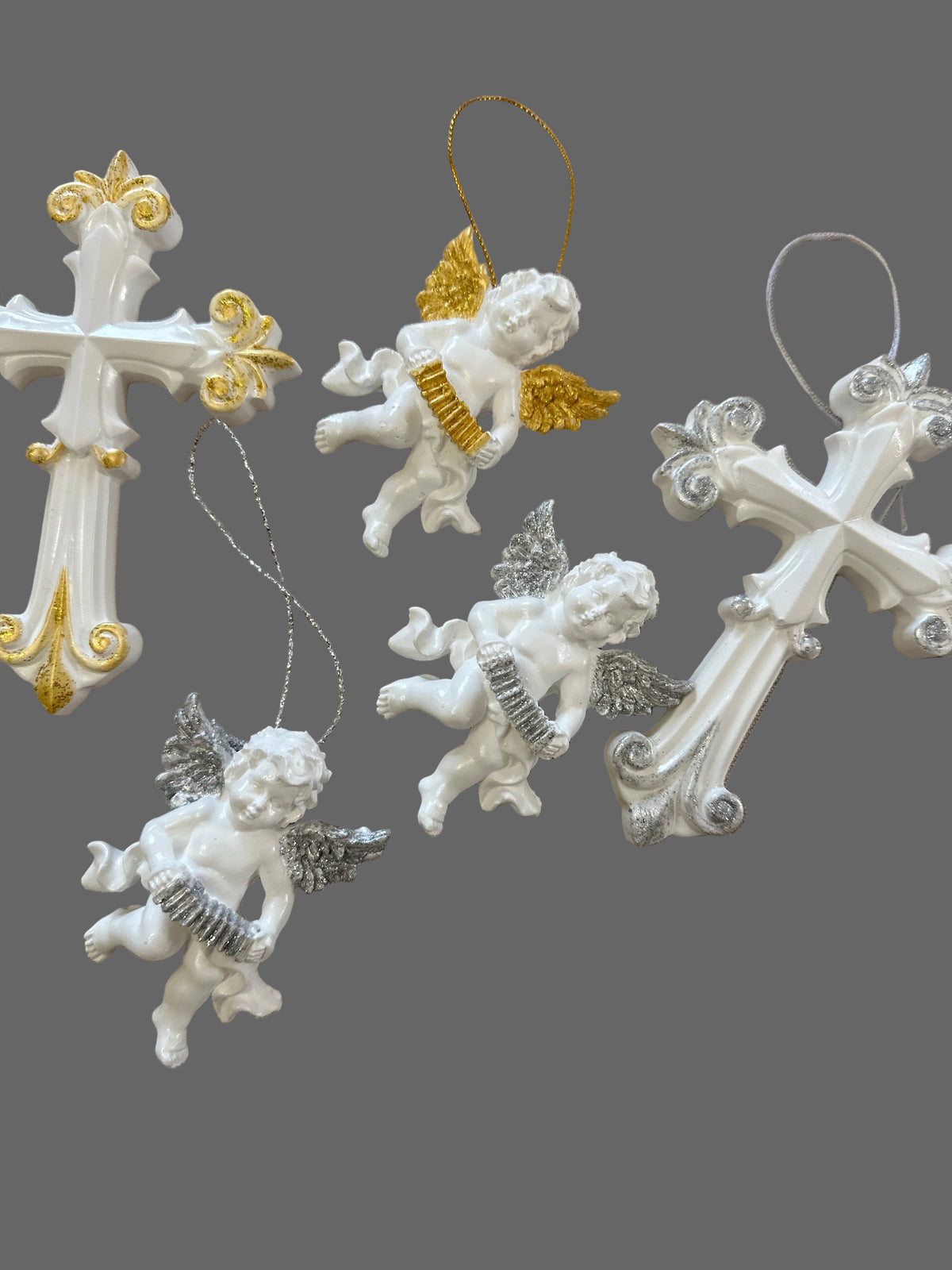 Ange blanc et argent