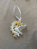 Colombe à la croix or argent