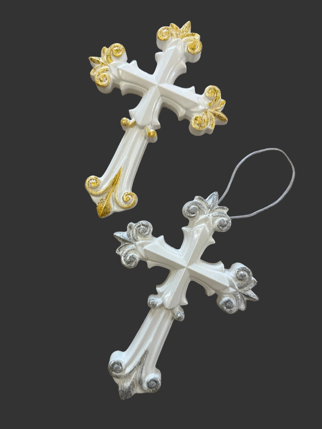 Croix blanche et argent