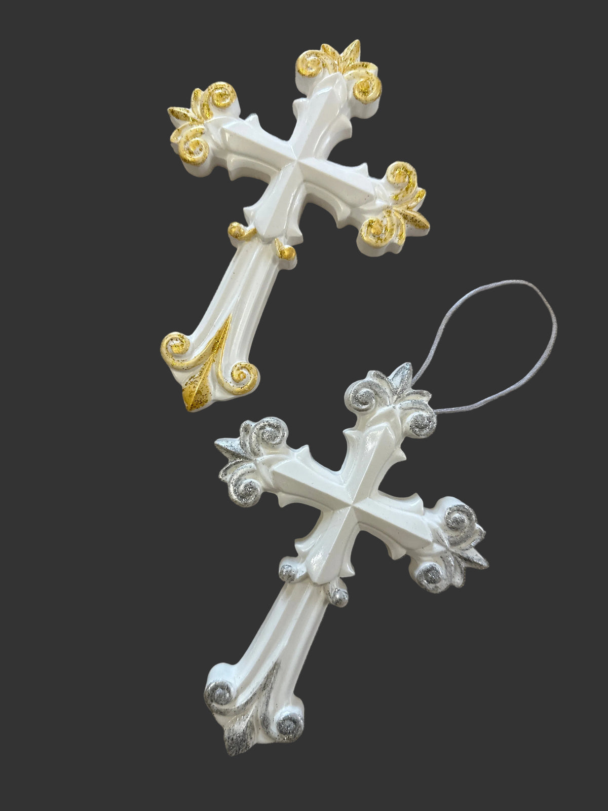 Croix blanche et argent