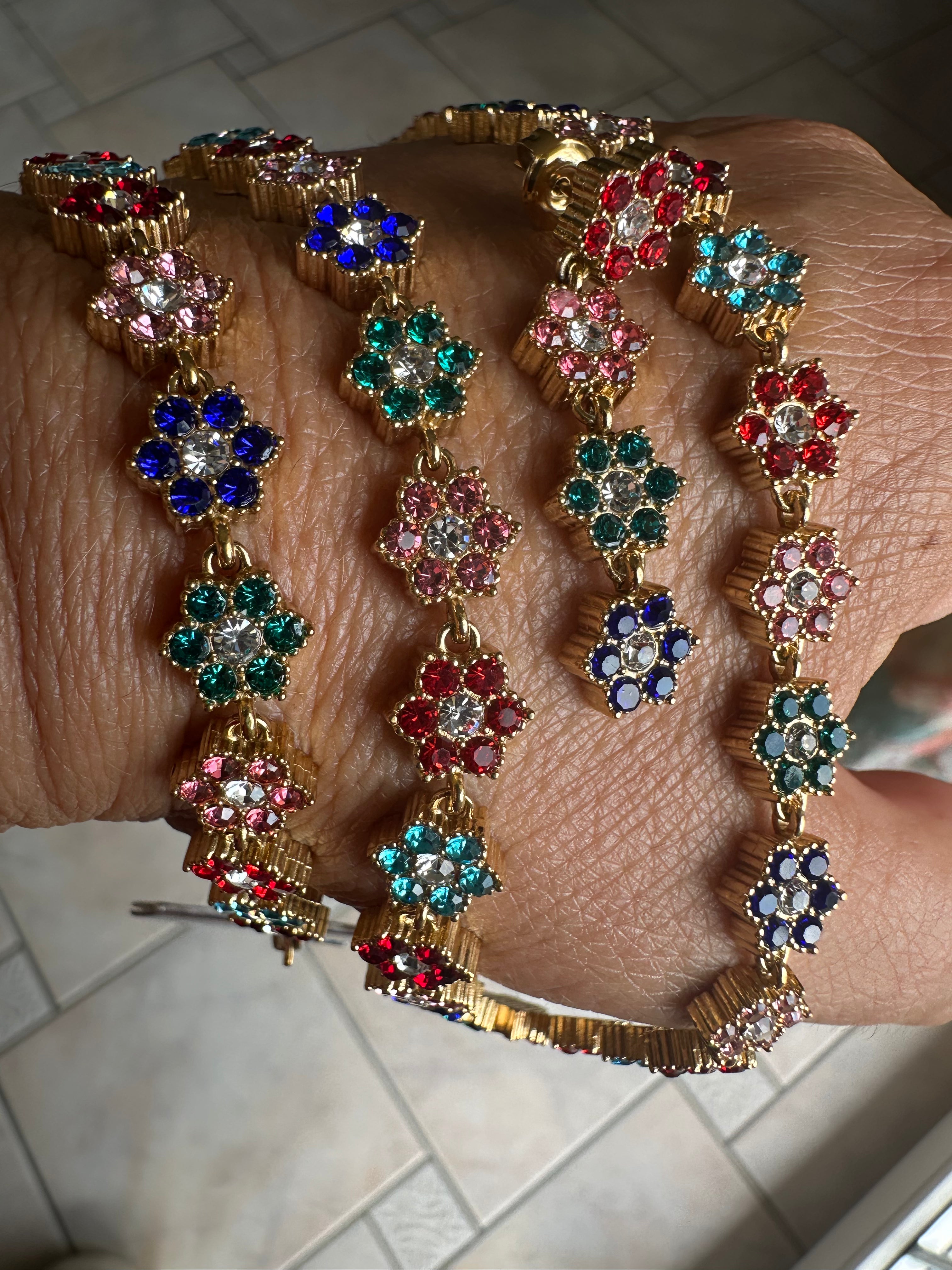 Parure strass en acier inoxydable